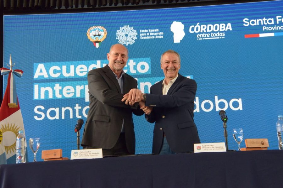 Schiaretti y Perotti presiden la licitación del acueducto Interprovincial Santa Fe – Córdoba