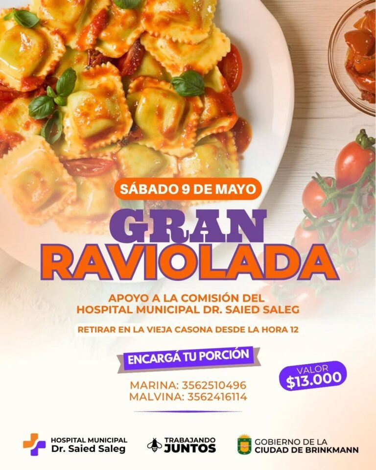 Brinkmann 🍲 Raviolada solidaria por el Hospital Municipal