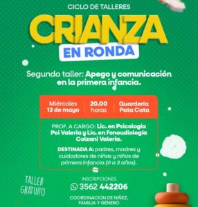 Suardi: nuevo taller gratuito del ciclo “Crianza en ronda”