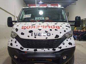Bomberos Voluntarios de Morteros presentó la Dálmata 2, la nueva unidad de primera intervención.