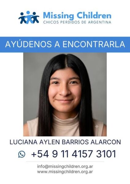 Activaron la Alerta Sofía por la adolescente de 15 años desaparecida en Colonia Caroya