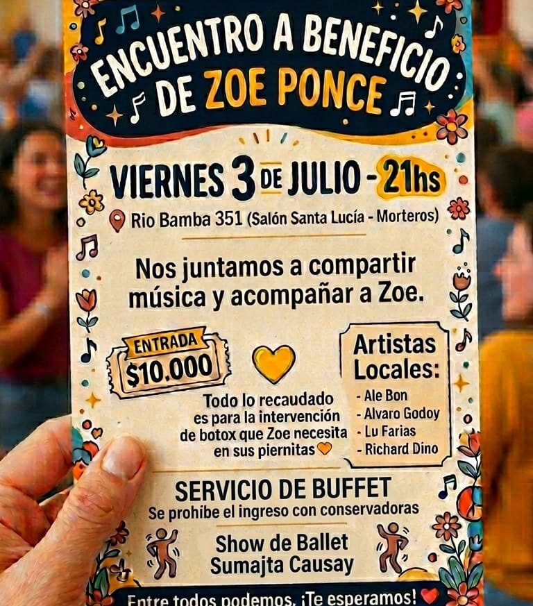 Concretarán evento solidario “Todos por Zoe”