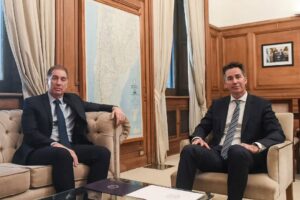 Santilli recibió en Casa Rosada a Manuel Calvo, jefe de Gabinete de Córdoba