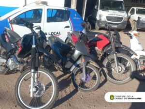 Brinkmann: secuestran cuatro motos durante el fin de semana