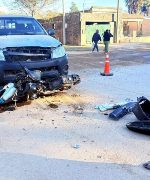 Porteña: accidente de tránsito terminó con un lesionado grave