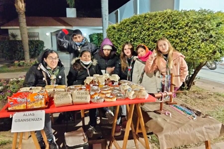 Morteros ⏩Scout Ansenuza realiza ventas en el marco de la Novena Patronal