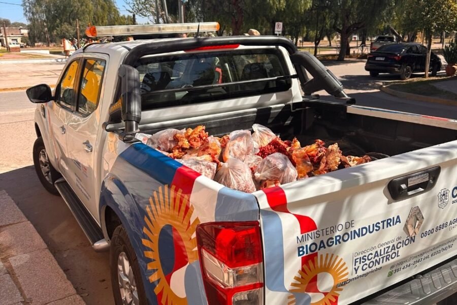 Decomisan 300 kilos de carne en los departamentos Ischilín y San Justo