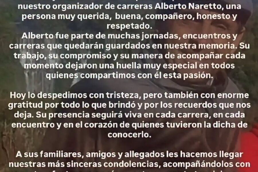Brinkmann ▪️Falleció Alberto Naretto, vinculado al mundo del turf
