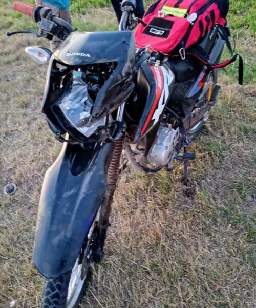 El Fortín 🚨Un motociclista resultó con lesiones de carácter reservadas