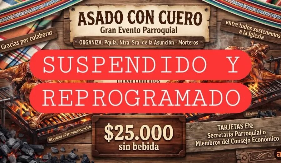 Reprograman el asado con cuero parroquial