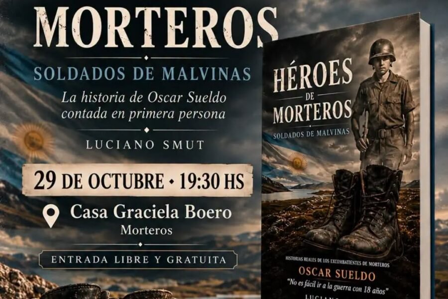 Morteros 📚 Presentarán el libro Héroes de Morteros – Soldados de Malvinas