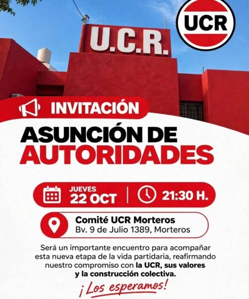 Morteros 🔴⚪🔴 Asumirán autoridades partidarias en el comité