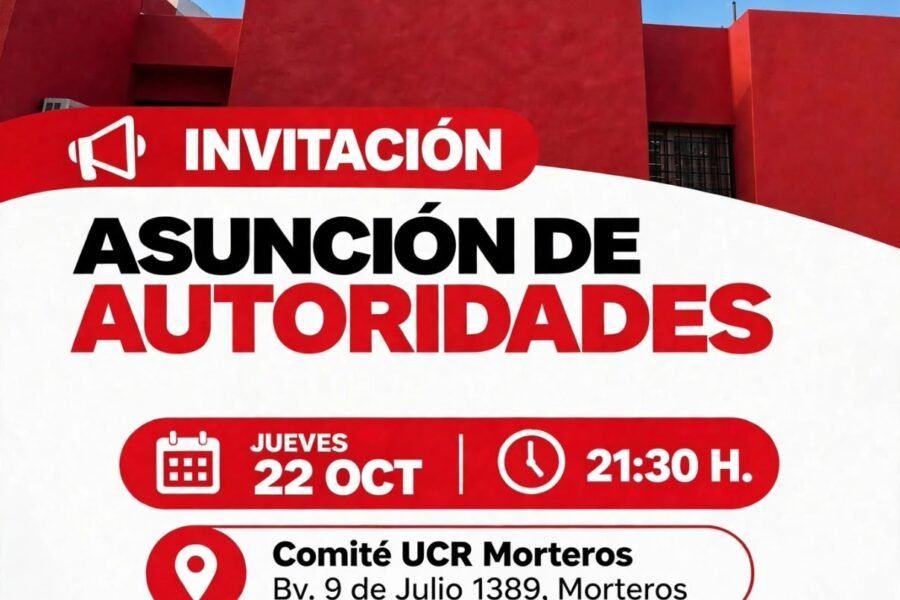 Morteros 🔴⚪🔴 Asumirán autoridades partidarias en el comité